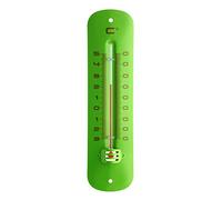 TFA Dostmann Thermomètre analogique intérieur/extérieur, 12.2051.04, résistant aux intempéries, en métal, vert