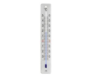 TFA Dostmann Thermomètre analogique intérieur extérieur en acier inoxydable brossé 45 x 9 x 280 mm