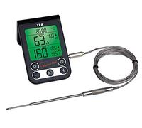 TFA Dostmann Thermomètre de Cuisson de Cuisine Chef Barbecue numérique de Noyau de contrôle de la température et de cavité (Noir avec Batteries)