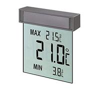 TFA Dostmann Thermomètre de fenêtre numérique Vision, 30.1025, grand écran pour lire la température extérieure, pour l'extérieur, autocollant, argent