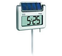 TFA Dostmann – Thermomètre de jardin digital Avenue 30.2026 – solaire, résistant, durable, argenté