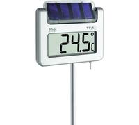 TFA Dostmann – Thermomètre de jardin digital Avenue 30.2026 – solaire, résistant, durable, argenté