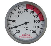 TFA Dostmann Thermomètre de sauna analogique résistant à la chaleur Argenté/blanc 120 x 37 x 120 mm