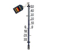 TFA Dostmann thermomètre extérieur analogique, 12.6005, résistant aux intempéries, thermomètre de Jardin, thermomètre pour Porche, Balcon, terrasse, Montage Mural, Noir
