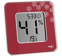 TFA Dostmann Thermomètre hygromètre numérique, température intérieure, humidité, Zones de Confort, pour Un Climat intérieur sain, (L) 105 x (l) 14 (41) x (H) 105 mm