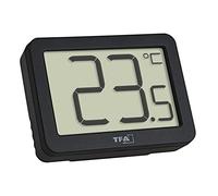 TFA Dostmann Thermomètre numérique d'intérieur, 30.1065.01, surveiller la température ambiante, petit thermomètre, idéal pour la voiture, la maison, le bureau, petit, noir