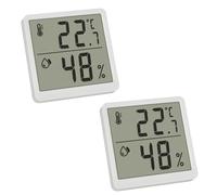 TFA Dostmann Thermomètres intérieur extérieur, Lot de 2, Hygromètre numériques, 30.5059.02.02, Thermomètre d'ambiance, température et de l'humidité dans Maison, facile à lire, Blanc