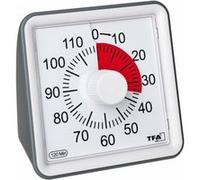 TFA Dostmann Timer VISUAL Minuteur blanc analogique gris G