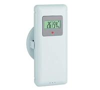TFA Dostmann Transmetteur thermo-hygro, 30.3244.02, émetteur extérieur pour station météo 35.1156.01, avec écran, blanc, L65 x L40 x H110 mm