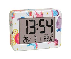 TFA Dostmann Unicorn Réveil Enfants Mini, 60.2044.41, avec Date et température intérieure, Alarme de réveil, Fonctionne sur Piles, pour Chambre d'enfant, Cartable, Cadeau de Noël, Motif Licorne