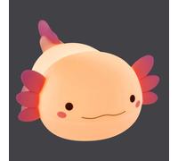 TFA Dostmann Veilleuse pour enfants AXOLOTL, LED rechargeable, 43.2041, en silicone souple, chambre d'enfant, lampe pour bébé avec 2 niveaux de luminosité, minuterie, rose