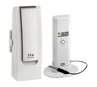 TFA Dostmann WEATHERHUB Observer Système de Surveillance Web avec émetteur Thermo-hygro et sonde de température Professionnelle, Blanc, 138 x 101 x 291 mm (L x l x H)