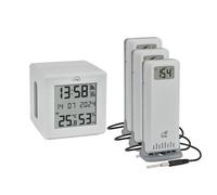 TFA Dostmann WIFI Gateway TFA.me et 3 émetteurs, 35.8104, pour Surveillance de Capteurs TFA-ID, avec Portail en Ligne TFA.me, Thermomètre Intérieur pour Affichage Température et Humidité, Blanc