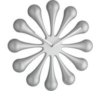Montre TFA Horloge murale analogique design, modèle ASTRO, argent métallique mat, 60.3008