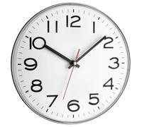 TFA - Horloge - Quartz - convient pour montage mural - 28 cm - blanc, argenté