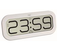 TFA - Horloge radiopilotée digitale avec sonnerie des heures BIMBAM 60.4514 - blanc noir