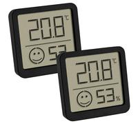 TFA Dostmann Thermo-hygromètre 30.5053.01.02 lot de 2 noir