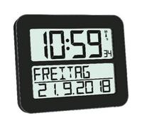 Horloge murale radiopiloté(e) TFA 60.4512.01 noir 258 mm x 212 mm x 30 mm Noir