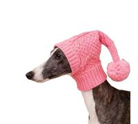 TFAOYS 1 bonnet pour chien, extensible en tricot avec pompon, couvre les oreilles et le cou pour animaux de compagnie