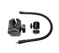 TFAOYS 360 Degree Rotatable Flexible Arm Clamp with 1/4 inch Screw Mount for Baby Monitor Camera Phone Stand Light Bracket Ballhead Metal Hose Bracket