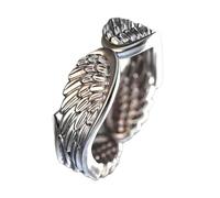TFAOYS Bague de pouce rétro unisexe réglable en alliage plaqué argent bijoux portable à plumes ornement pour un usage quotidien bagues rétro tendance, One Size, Comme décrit, Comme décrit.
