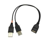 TFAOYS Câble adaptateur USB 2.0 répartiteur USB pour charge rapide et synchronisation des données avec design robuste et marqueur de charge rouge Répartiteur USB Y