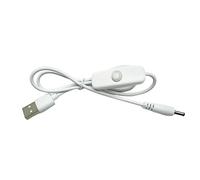 TFAOYS Câble USB mâle vers interrupteur CC 3,5 x 1,35 LED variateur d'interface USB Câble d'extension avec interrupteur marche/arrêt