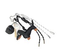 TFAOYS Pendentif multi-usage en forme de chien saucisse robuste en polyuréthane avec attention aux détails pour un usage quotidien décontracté et tendance, Noir , C