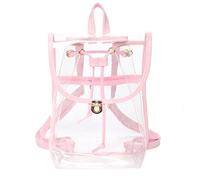 TFAOYS Sac à dos transparent en PVC transparent approuvé par les stades pour étudiant, école, voyage, université, sac d'école transparent assorti pour les voyages