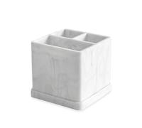 TFAOYS Unité de rangement multifonction en silicone avec 3 compartiments pour ranger les brosses à dents, les outils de toilettage et les articles de soins de la peau