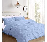 TFBHL Couleur de Couleur Unie en Coton Couvercle, Housse de Couette de Luxe en Microfibre, Couverture de Couette hypoallergénique tuffée lit Double lit Double 3 pcs Set-g 228x228cm (90x90inch)