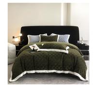 TFBHL Coupe DE COUVEMENT Set Lait Laine Flannel 4 pièces Épaissison épaissis à Double Face Coral Velvet Flanlle Flanelle Couvre de Couette d'hiver Couverture de Couette complète (Couleur: 2,