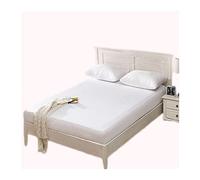 TFBHL Couvercle de Protecteur de Matelas imperméable Lisse pour Le Couvre-Pad de Protection Respirant Blanc Masculin Solide personnalisé (Couleur: Blanc, Taille: 80x160x30cm)