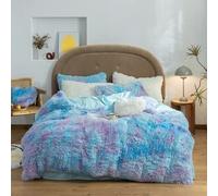 TFBHL Couverture DE DUVE Multicolor Set Cover DE COURANCE du Tee Dyed, Fairy Tale World Counter Couvret pour canapé de lit (Couleur: Bleu, Taille: Roi 4pcs)