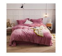 TFBHL Couvrette de Couette Ensemble de Couvre-Couette en Flanelle d'hiver Couleur Couleur de Couleur Chaude Chaude Couverte de Courtepointe de lit Chaude de lit de literie