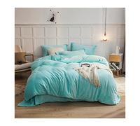 TFBHL Couvrette de Couette Ensemble de Couvre-Couette en Flanelle d'hiver Couleur de Couleur Unie Douce Coral Chaud HEET KEET Cherche COUCHANCE DE LITSE LED Let LED TEXTIDES Home Couverture