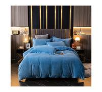 TFBHL Couvrette de Couette Ensemble de Couvre-Couette en Flanelle d'hiver Couleur de Couleur Unie Douce Coral Chaud HEET KEET COURTURE COUCHET DE LED Let Let LED LECTRE Textiles Cover (Couleur:,