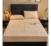 Tfbhl Drap matelassée en Velours Matelas Matelas Matelas en Velours piétiné Couverture de Protecteur de Protecteur de Poche Profonde Extra Profonde draps de Poche Profonde pour Appartement de la