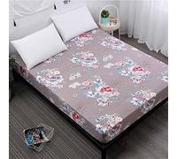 Tfbhl Fichet ajusté avec Bande élastique de 25 cm de Matelas en Cartouches draps de lit sur la Nappe de lit élastique Protecteur de Matelas (Couleur: D, Taille: 200x200x25cm)