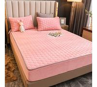TFBHL Flanelle Feuille ajustée, Couvercle de Protection antidérapante pour Matelas de lit, Protecteur de Matelas Complet étanche, jusqu'à 12 "Profondeur (Couleur: b (Non d'oreiller),