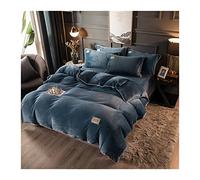 Tfbhl lit Feuille de Feuille de Couvre-Coque en veine en Velours Ultra Douce Chaude Double Couverture de Couette en Peluche de Luxe de Luxe de Couvre-lit en Flanelle Confortable Collection de literie