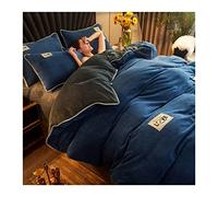 Tfbhl lit Feuille de lit d'hiver Couvre de Couette en veinet latérale de la Couette en Toison de Toison de la Couette Courte à Couette Courte Non incluant Les doublures de lit de taie