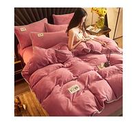 Tfbhl lit Feuille de lit d'hiver Couvre de Couette en veinet latérale de la Couette en Toison de Toison de la Couette Courte coupé Courte Non incluant Les doublures de lit de taie d'oreiller