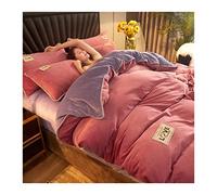 Tfbhl lit Feuille de lit d'hiver Couvre de Couette en veinet latérale de la Couette en Toison de Toison de la Courtepointe Courte à Couette Courte Non incluant Les doublures de lit d'oreiller