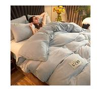 Tfbhl lit Feuille de lit d'hiver Couvre de Couette Velours latérale en Toison de Toison couchet Courte Couverture de Couette Courte Non inclure Les doublures de lit d'oreiller