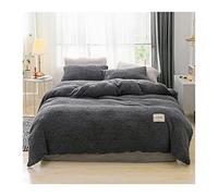 Tfbhl Lits theet Ensemble Bleu Hiver Couvre-Couverture de Couette à Agneau Chaud Doux Cachet de Cachet de Cachet coloride Colore en taies d'oreiller litière de litière de litière de litière
