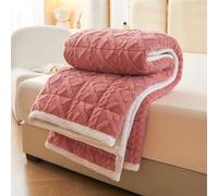 TFBHL Surmatelas matelassé, protège-Matelas épais, Confortable, Lavable, avec 4 Sangles réglables (120 x 180 cm, Rouge)