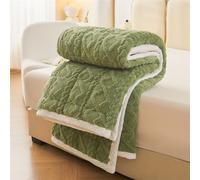 TFBHL Surmatelas matelassé, protège-Matelas épais, Confortable, Lavable, avec 4 Sangles réglables (120 x 180 cm, Vert)