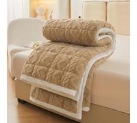 TFBHL Surmatelas matelassé, protège-Matelas épais, Confortable, Lavable, avec 4 Sangles réglables (120 x 180 cm, Kaki)