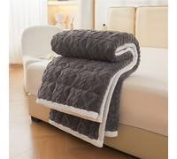 TFBHL Surmatelas matelassé, protège-Matelas épais, Confortable, Lavable, avec 4 Sangles réglables (120 x 180 cm, Gris)